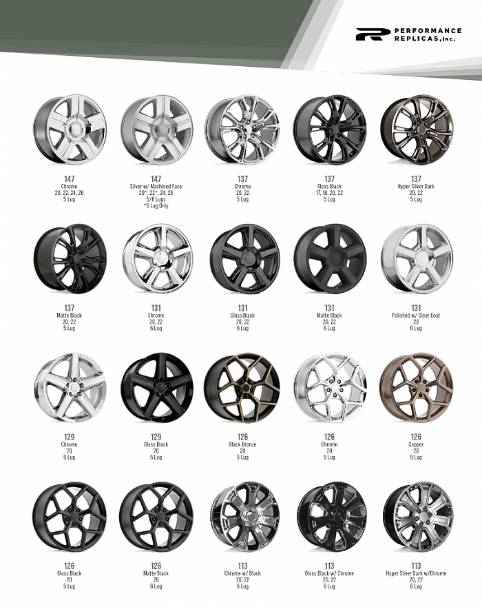 Performance replicas wheels