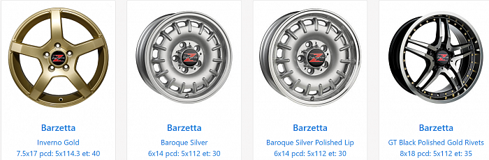 Barzetta wheels