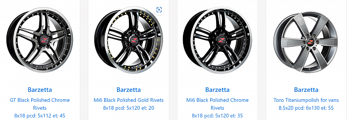 Barzetta wheels