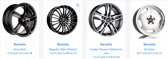 Barzetta wheels