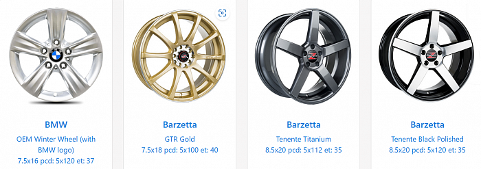 Barzetta wheels